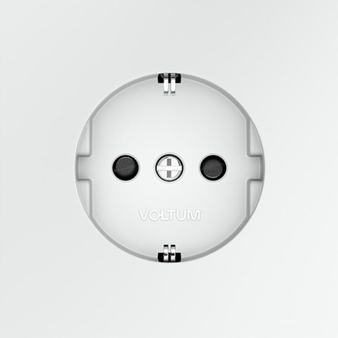 Розетка 1-м СП S70 16А с заземл. защ. шторки механизм бел. матов. Voltum VLS040202