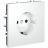 Розетка 1-м СП S70 16А с заземл. защ. шторки механизм бел. матов. Voltum VLS040202