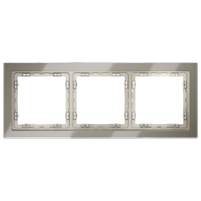 Рамка 3-м S70 стеклян. шелк Voltum VLS110304