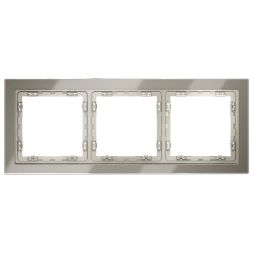 Рамка 3-м S70 стеклян. шелк Voltum VLS110304