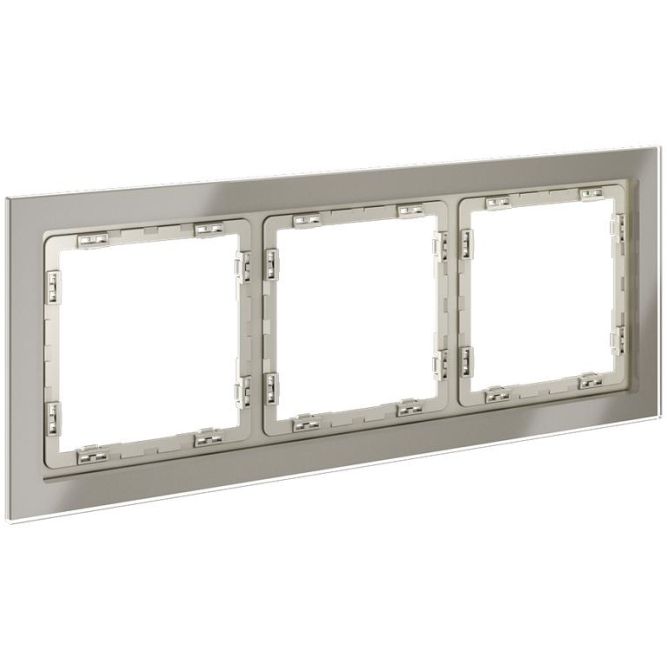 Рамка 3-м S70 стеклян. шелк Voltum VLS110304