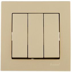 Выключатель тройной VESNA зол. LEZARD 742-3688-109