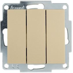 Выключатель тройной VESNA зол. LEZARD 742-3688-109