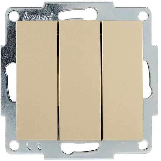 Выключатель тройной VESNA зол. LEZARD 742-3688-109