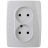 Розетка 2-м СП Эра12 12-2107-01 16А IP20 16AX 250В 2х2P бел. Эра Б0031238