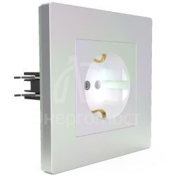 Розетка 1-м СП Pixel 16А IP20 с заземл. защ. шторки в сборе перламутр. TOKOV ELECTRIC TKE-PX-R1FZSF-C04
