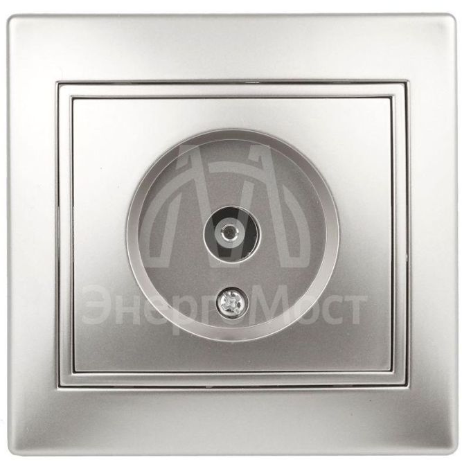 Розетка TV СП Plano 1-301-03 одиночная IP20 алюм. Intro Б0030078