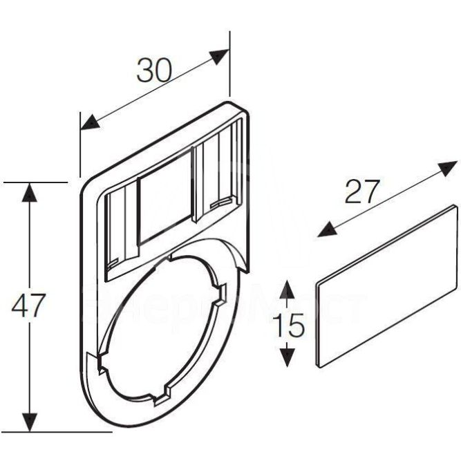 Шильдик широкий KA1-8121 ABB 1SFA616920R8121
