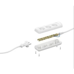 Удлинитель 3х7м без заземл. 10А IP20 U-3-7m-2х1 ПВС 2х1 Эра Б0028357