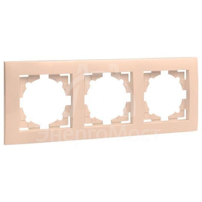 Рамка 3-м Валенсия крем. PROxima EKF EWM-G-303-20