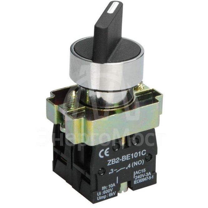 Переключатель LAY5-BD33 на 3 полож. черн. I-O-II станд. ручка IEK BSW60-BD-3-K02