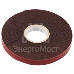 Скотч двустор. 9ммх5м красн. на серой основе REXANT 09-6009