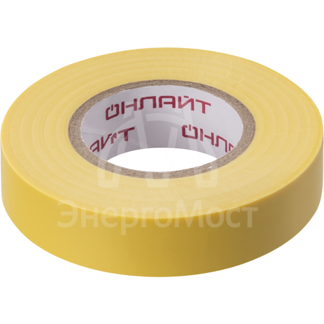 Изолента ПВХ 15мм (рул.20м) OIT-B15-20/Y желт. ОНЛАЙТ 71679