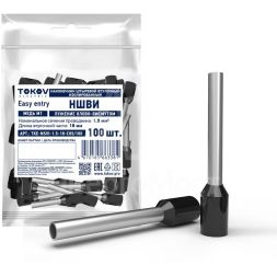 Наконечник штыревой втулочный изолированный НШВИ 1.5-18 TOKOV ELECTRIC TKE-NSVI-1.5-18-C05/100
