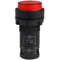 Кнопка с подсветкой OptiSignal Compact D22 С7-PL-B401 красн. 1НЗ 24В AC/DC XB7NW34B2 КЭАЗ 362086