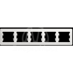 Рамка 5-м Glossa горизонт. бел. SchE GSL000105