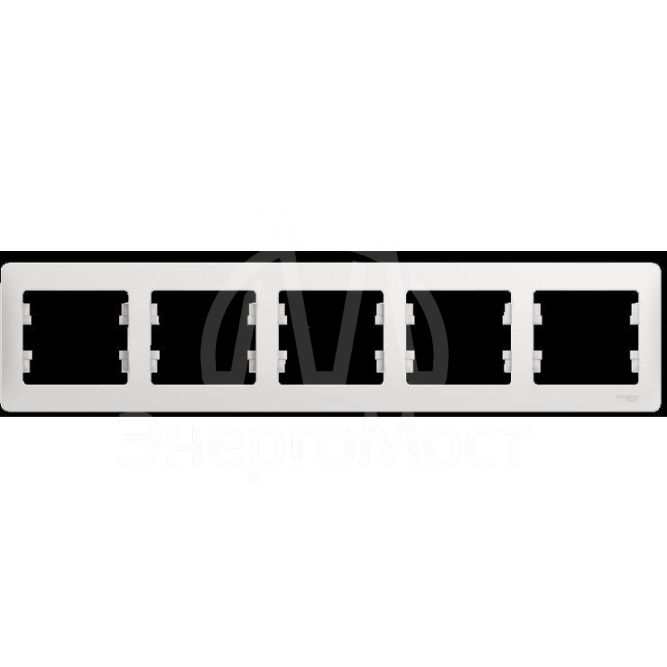 Рамка 5-м Glossa горизонт. бел. SchE GSL000105