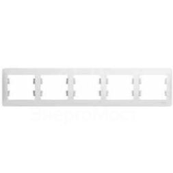 Рамка 5-м Glossa горизонт. бел. SchE GSL000105