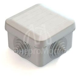 Коробка распаячная для наружнего монтажа с защелкивающейся крышкой 4 гермоввода70х70х40мм IP55 CHINT 8820012