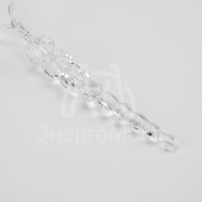 Гирлянда светодиодная &amp;quot;Сосульки&amp;quot; 1.5м 10LED бел. провод прозр. 2хAA (батарейки не в комплекте) Neon-Night 303-094