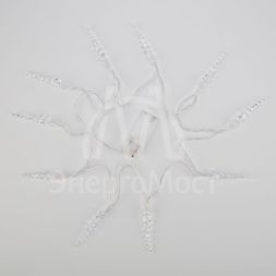 Гирлянда светодиодная &amp;quot;Сосульки&amp;quot; 1.5м 10LED бел. провод прозр. 2хAA (батарейки не в комплекте) Neon-Night 303-094