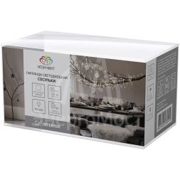 Гирлянда светодиодная &amp;quot;Сосульки&amp;quot; 1.5м 10LED бел. провод прозр. 2хAA (батарейки не в комплекте) Neon-Night 303-094