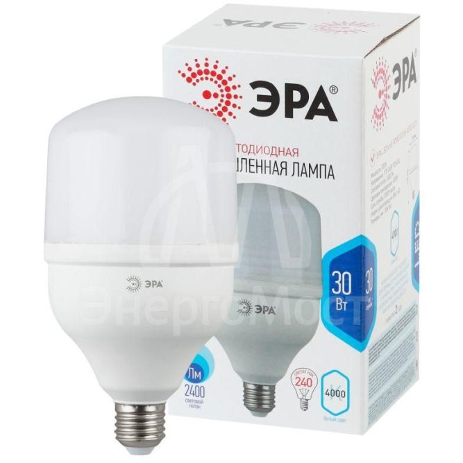 Лампа светодиодная высокомощная STD LED POWER T100-30W-4000-E27 30Вт T100 колокол 4000К нейтр. бел. E27 2400лм Эра Б0027003