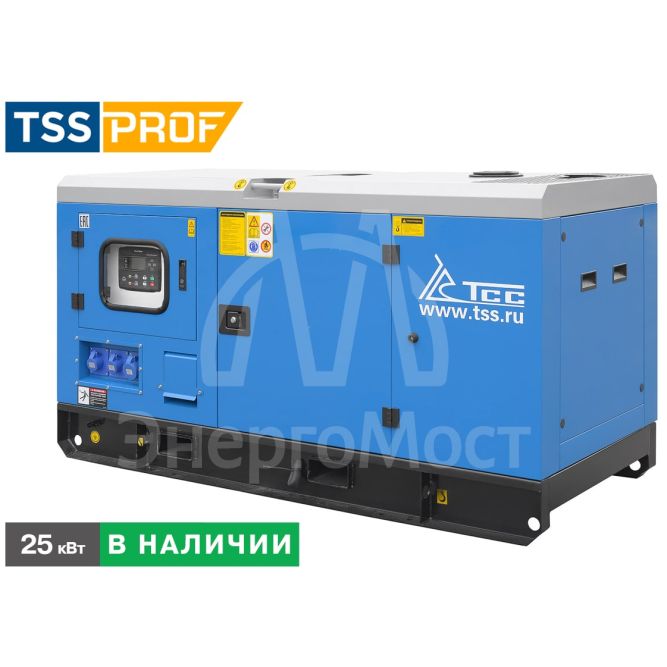 Дизельный генератор ТСС АД-25С-Т400-2РКМ7 в шумозащитном кожухе с АВР