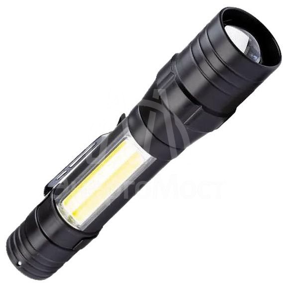 Фонарь аккумуляторный ручной ABS большой корпус черн. TOKOV ELECTRIC TKE-RF-A-06