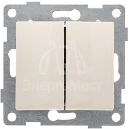 Выключатель 2-кл. СП Bravo 10А 250В механизм беж. GUSI С10В2-003