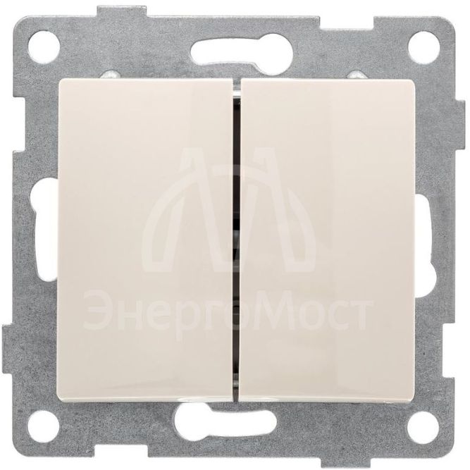 Выключатель 2-кл. СП Bravo 10А 250В механизм беж. GUSI С10В2-003