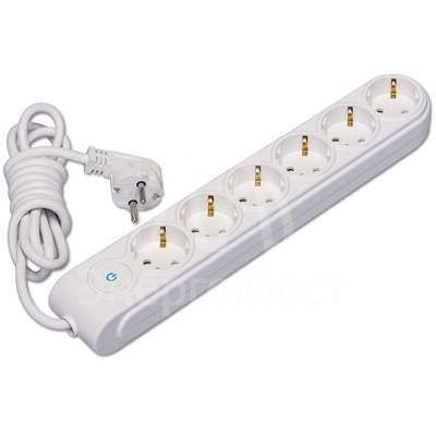 Удлинитель 6х5м с заземл. 16А защ. шторки Makel N6310063