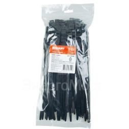 Хомут кабельный 9х260 усиленный с двойным горизонтальным замком nylon-12 черн. (уп.100шт) Rexant 07-0269