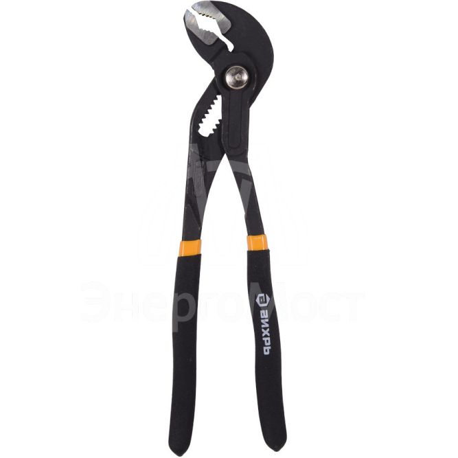 Клещи переставные, 250 мм., кнопочные, обливные рукоятки Вихрь