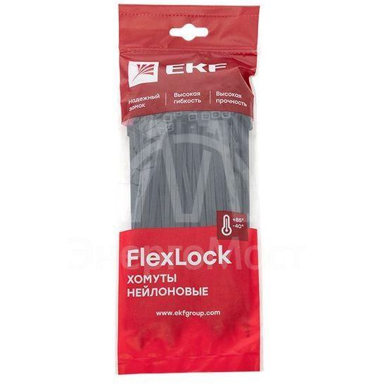 Хомут P6.6 4.6х180 FlexLock стандартный черн. (уп.100шт) PROxima EKF plc-fl-ctsb-4.6x180
