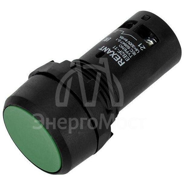 Кнопка EB22 возвратная зел. NO+NC 230 В Rexant 36-5531