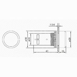 Кнопка EB22 возвратная зел. NO+NC 230 В Rexant 36-5531
