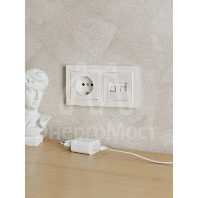 Рамка 2-м BRITE РУ-2-БрЖ жемчуж. IEK BR-M22-K36