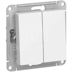 Механизм переключателя 2-кл. СП AtlasDesign 10А IP20 (сх. 6/2) 10AX бел. SchE ATN000165