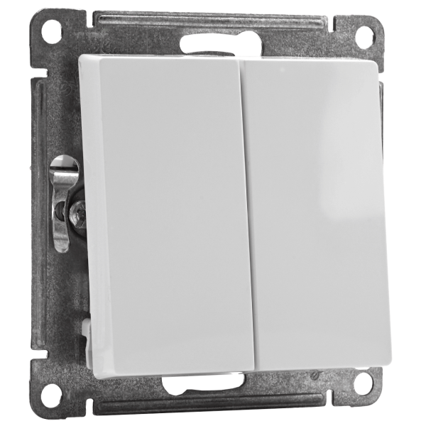 Механизм переключателя 2-кл. СП AtlasDesign 10А IP20 (сх. 6/2) 10AX бел. SchE ATN000165