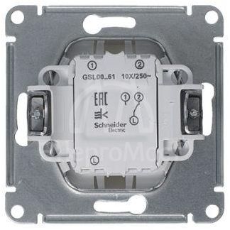 Механизм переключателя 1-кл. СП Glossa 10А IP20 (сх. 6) 10AX платина SchE GSL001261