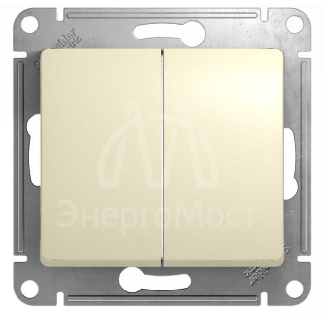 Механизм переключателя 2-кл. СП Glossa 10А IP20 (сх. 6/2) 10AX беж. SchE GSL000265