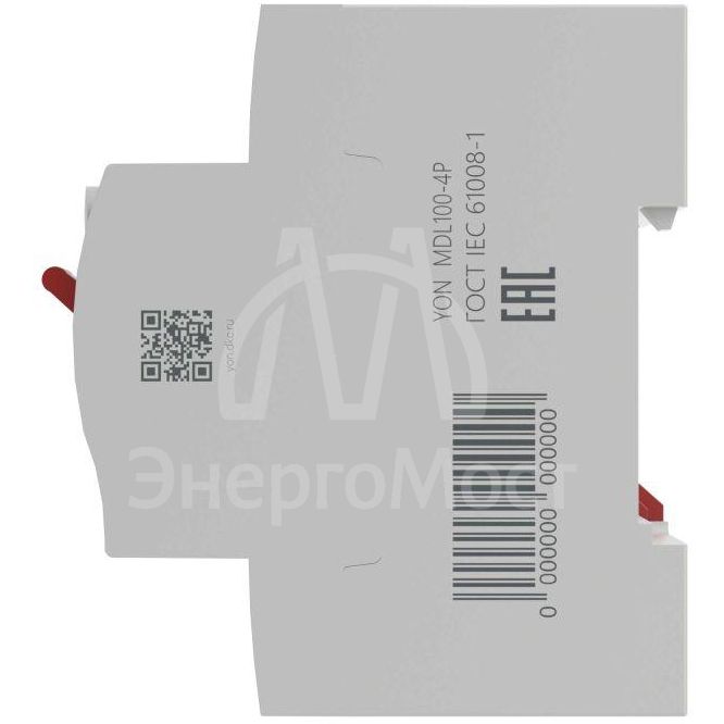 Выключатель дифференциального тока (УЗО) 4п (3P+N) 40А 100мА тип AC MDL100 YON MDL100-4P3-40-AC