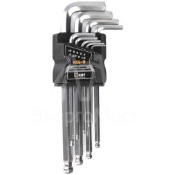 Набор шестигранных ключей с шаром КШ-9 КВТ 78368