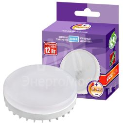 Лампа светодиодная PLED-DIM 12Вт таблетка 5000К холод. бел. GX53 JazzWay 5018426