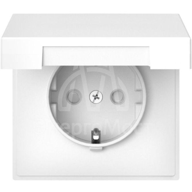 Розетка ArtGallery 16А IP20 с заземл. со шторками с крышкой быстрозажим. клем. механизм бел. SE GAL000146S