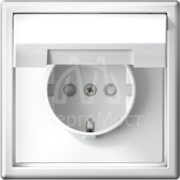 Розетка ArtGallery 16А IP20 с заземл. со шторками с крышкой быстрозажим. клем. механизм бел. SE GAL000146S