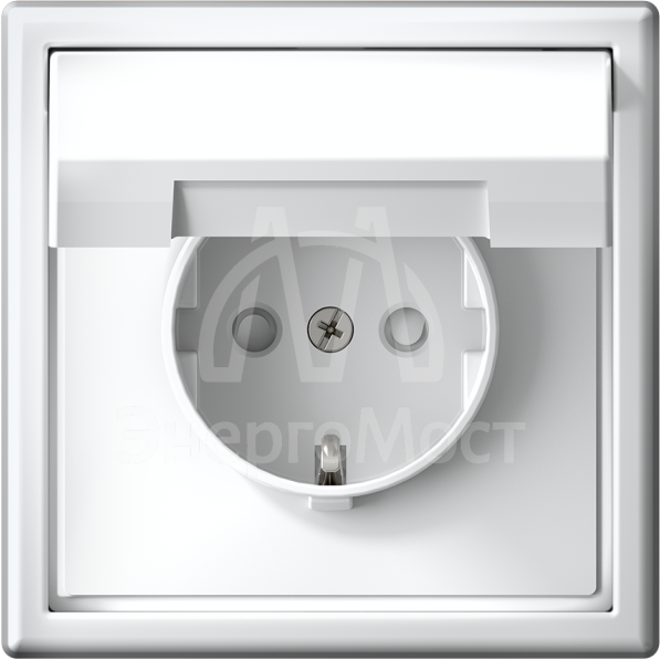 Розетка ArtGallery 16А IP20 с заземл. со шторками с крышкой быстрозажим. клем. механизм бел. SE GAL000146S