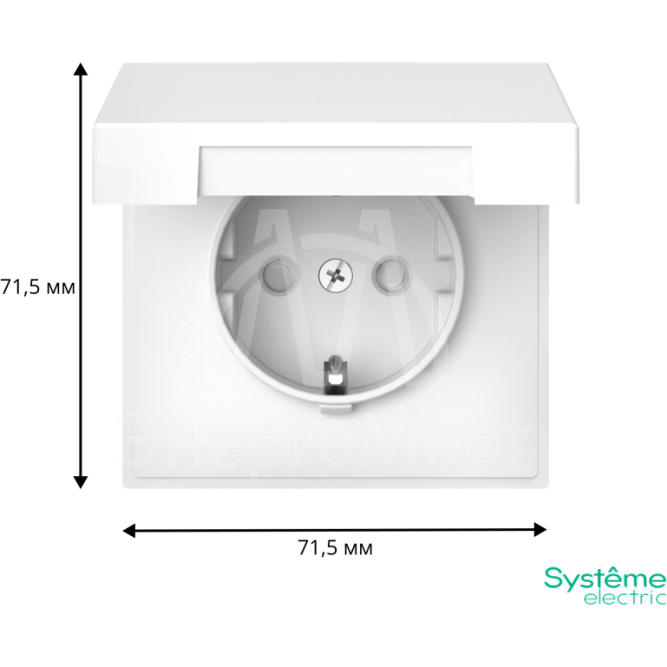 Розетка ArtGallery 16А IP20 с заземл. со шторками с крышкой быстрозажим. клем. механизм бел. SE GAL000146S