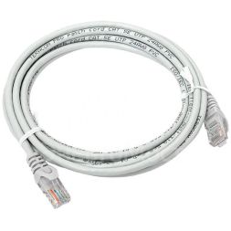 Патч-корд кат.5e (1Гбит/с) неэкранированный UTP оболочка PVC сер. (3м) TERACOM EKF TRC-5EUTP-PVC-3M-GY